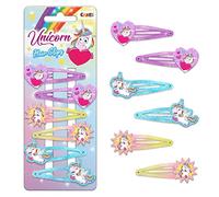 CRAZE Accessoires Unicorn Hair Clips 36563 - Lot de 6 barrettes à cheveux pour fille - Avec motifs licorne mignons