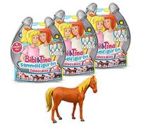 CRAZE Bibi et Tina Figurine à Collectionner Pack de 3 Pochette Surprise Figurine Cheval ou Cavalier Jouets Chevaux Petite Figurine Jouet Enfant 41246