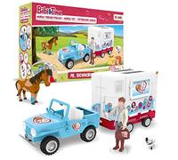 CRAZE Bibi & Tina Set VETERINAIRE pour Figurine Cheval Voiture + Caravane 1x Figurine Cheval + 1x Figurine Docteur & Accessoires Jouets Chevaux 19276