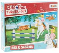 Craze Bibi & Tina Set Cheval Figurine Concours d'Obstacle Figurine de Jeu Bibi & Sabrina Jouets Chevaux Figurine Animaux 14165