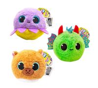 Craze BOUNZZ Funpack - Lot de 3 Peluches rebondissantes pour Enfants, Jouets Squishy dès 3 Ans - Momo, Dodo & Capiboom