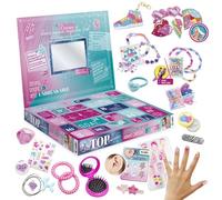CRAZE Calendrier de l'Avent 2025 avec peinture diamant, bandes boucles, perles BFF, autocollants et accessoires, amusant de bricolage tendance pour les jeunes fashionistas