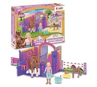 CRAZE Calendrier de l'Avent Jouet CAVALLY Calendrier de l'avent Fille avec Figurine cheval et cavalier, Set de jeu Equitation complet avec Box et accessoires