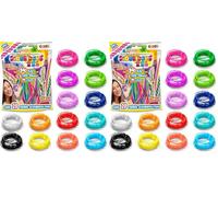 CRAZE Coffret Scoubidou XXL - Kit Scoubidou enfants avec 44 fils scoubidous en silicone (21m) - fil scoubidou multicolore, pailleté et fluorescent - Loisirs créatifs bracelets & bijoux (Lot de 2)