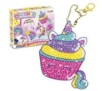 Craze – Kit de porte-clés DIY Licorne – Diamond Painting, 5 pochoirs & accessoires, 6 couleurs