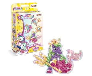 CRAZE DIAMONDZ Starter Set Autocollants Galupy Mermaid Ensemble d'autocollants pour peinture au diamant et mosaïcien pour enfants