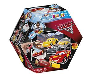 CRAZE fusibles Pixar Cars SPLASH BEADYS Jeu de voitures 3 pour confectionner des perles d'eau douce comme jouet 59389, Multicolore