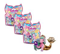 CRAZE GALUPY 40652 Lot de 3 figurines licorne avec aileron de sirène, 18 figurines licorne différentes à collectionner