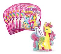 CRAZE GALUPY Licorne Jouet Figurine Animaux 18 Jouet Licorne à Collectionner avec Cristal Swaroski Licorne Fille Cadeau Fille & Garcons Anniversaire Licorne 6X Figurines Incluse 27752 Multicolore