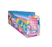 CRAZE Galupy Lot de 18 paquets de faux ongles en acrylique pour filles - 24 pièces de différentes tailles - Réutilisables - Pour extensions d'ongles - Couvrance complète