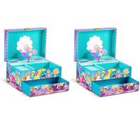 CRAZE Galupy Mermaid - Boîte à Bijoux musicale Fille avec Figurine de Licorne à Nageoire de Sirène et nombreux rangements, Boîte à musique Licorne (Lot de 2)