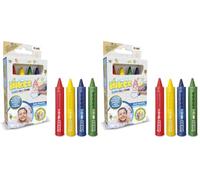 CRAZE INKEE Crayon | 4x Crayons de Bain Enfant, Feutre Lavable, Crayons pour Surface céramique pour Baignoire Bébé, 4 couleurs (Lot de 2)