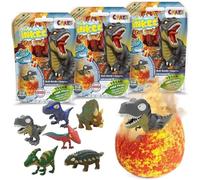 CRAZE INKEE DINOREX | Pack de 3x Bombes de bain DINO Boule de bain surprise avec Jouet Dinosaure à l'intérieur, testé dermatologiquement