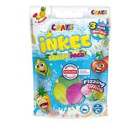 CRAZE INKEE Fruity Pack de 3 Boules de Bain fruitées Bombe de Bain effervescente colorées Bain moussant Enfant Arôme Cerise Ananas & Citron Vert Jouet Bain Bébé Boule de Bain 25871