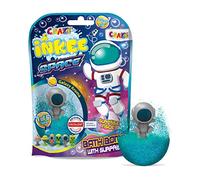 CRAZE INKEE Space Boule de Bain Surprise de l'espace - Bombe de Bain 80g avec Jouet Bain à l'intérieur, Bain moussant Enfant Vert et Bleu