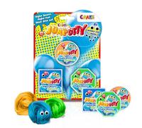CRAZE JUMPUTTY Argile à modeler 3 x 15 g Jeu de balle qui rebondit de la pâte à modeler intelligente, 3 boîtes de 15 g en bleu, vert et jaune