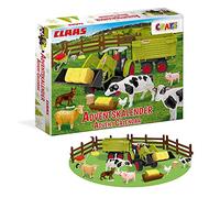 CRAZE Calendrier de l'Avent Jouet CLAAS Calendrier de l'Avent Enfant avec Tracteur & Figurine animaux de la ferme
