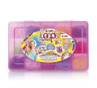 CRAZE loops Mega Box - Lot de 1600 élastiques pour bricolage et de nombreux accessoires - Pour fabriquer soi-même des colliers, des bagues et des bracelets - Mélange de couleurs