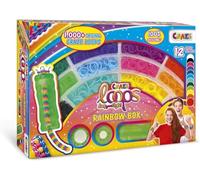 Craze Loops Rainbow Box | Kit Créatif Enfant pour Bracelet Elastique à Tisser, 1000 élastiques pour Bracelets Couleur Arc-en-Ciel avec Nombreux Accessoires