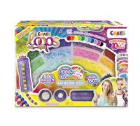 CRAZE loops Rainbow Box - Lot de 1000 élastiques arc-en-ciel pour le bricolage - Colliers, bagues et bracelets