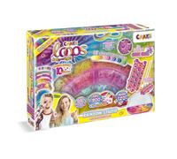 CRAZE loops Rainbow Studio - Lot de 1300 élastiques XXL et de nombreux accessoires - Kit de bricolage pour enfants - Colliers, bagues et bracelets - Arc-en-ciel
