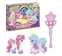 CRAZE MAGIC PONYS Calendrier de l'Avent Jouet, calendrier de l'Avent enfant avec jouets et accessoires, inclus 2x figurines de poneys à collectionner