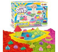 CRAZE MAGIC SAND Activity Box Coffre Sable magique enfant Atelier créatif enfant Sable cinétique 700g avec accessoires Sable à modeler sans gluten sans BPA 32343