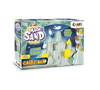 CRAZE MAGIC SAND Magique Château Fluorescent cinétique qui brille dans le noir 700 g Sable à modeler avec accessoires Atelier créatif enfant 29787, Multicolore