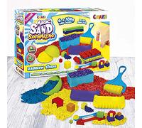 CRAZE MAGIC SAND Sandamazing Studio arc-en-ciel Sable magique Enfant 900g Sable cinétique 6 couleurs avec 11 accessoires Sable à modeler Activités manuelles pour enfants 32435