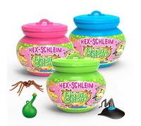 CRAZE Magic Slime Bibi LA SORCIÈRE Slime kit 3X 110ml Slime Enfant dans Un Chaudron Magique Kit Slime Complet avec Surprise à l'intérieur