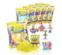 Craze Magic Slime Bob l'Eponge Pack de 6 - Slime Enfant 6X 75ml dans Un Sachet refermable avec Figurine à Collectionner