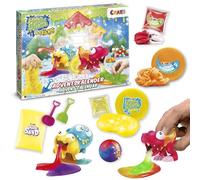 CRAZE MAGIC SLIME Calendrier de l’Avent Enfant - 24 Surprises Gluantes et Accessoires - Slime Fille & Garçon avec Effets Spéciaux (Couleur, Métallique, Fluorescent) - Jouet Créatif Noël