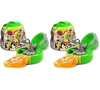 CRAZE Magic Slime Dino - Capsule de Slime Enfant avec Jouet Dinosaure à l'intérieur - Slime Kit 120ml Figurine Dinosaure, sans résidu, Facile à Nettoyer (Lot de 2)