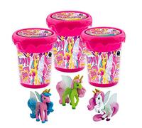 Craze Magic Slime GALUPY Slime Enfant Pack de 3X Bidons Slime de 110ml avec Figurine Licorne à l'intérieur Kit Slime Complet Facile à Nettoyer