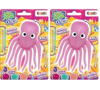 Craze Magic Slime Octopus - Poulpe en Slime Enfant Ultra Extensible et Collante, Brille dans Le Noir, pailleté et Multicolore - Gadgets Amusants et Petits Cadeaux pour Enfants (Lot de 2)