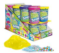 CRAZE Magic Slime Topping, 16 Pots de Pâte gluante pour Enfants avec différentes Garnitures, 16x 70 ML