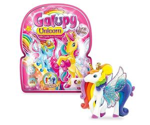 Craze Ponies GALUPY Animaux 18 Jouet Collectionner avec Cristal Swaroski Fille Cadeau Fille & Garcons Anniversaire Licorne 1x Figurine Incluse 17739, Multicolore