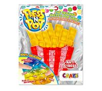 CRAZE Press N Pop Jouet Anti Stress en Forme de Cornet de frite Jouet Pop IT Multicolore XXL Fidget Toy pour garçons, Filles et Adultes