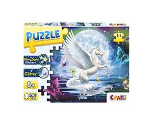 Craze Puzzle 200 pièces Moonlight Pegasus Enfant 8 Ans et + Licorne Puzzles Animaux Puzzle 3D