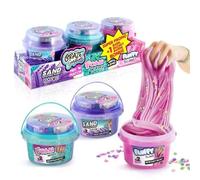 CRAZE Sensations 2 barils + 1 bonus - Sand Sable Magique. Foam Billes de Mousse. Slime Fluffy