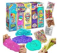 CRAZE Set de Pate à Modeler & Slime Kit Compound Mix Studio Slime Enfant Magic Slime, Cloud Slime, Slime Fluffy Mellow, Sable Magique Magic Sand & Soft Slime - Atelier créatif Enfant - 34248