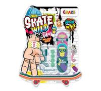 CRAZE Skate Wild - Set de 4 Finger Skate Jungle - Mini Skate Doigt Animaux Sauvages - Jouet Custom pour Garçons et Filles