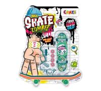 Craze Skate Zombies - Mini Skate Doigt Personnalisable - Set de 4 Mini Skates Design Zombie - Mini Cadeau Anniversaire Enfant
