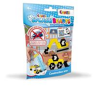 CRAZE SPLASH BEADYS Kit de perle a coller CONSTRUCTION BAG Perles a repasser sans repassage Perles d'eau magiques Motif Chantier de construction Loisir créatif 26021