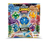 Craze Stretchy Legends Minis Multipack Battle - 5X Figurines d'actions Extensibles et gluantes, Personnages étirables à Collectionner, Super Héros Dinosaures
