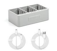 Craznick Chargeur Batterie pour DJI Mini 4 Pro/3/3 Pro Hub de Charge bidirectionnel Charge Trois Batteries en séquence Mavic Mini 4/3 Series Accessoires de Chargeur de Drone