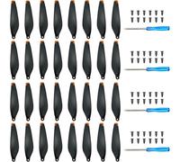 Craznick Hélices pour DJI Lito 1/X 1/Mini 3 pales d'hélice de Rechange Faible Bruit Ailes pour Drone DJI Mini 3/Lito Accessoires vis et Tournevis exclusifs Orange 32 pièces