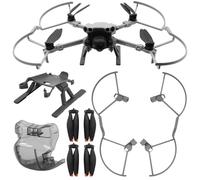 Craznick Mini 5 Pro hélices Garde- avec Protections de pales Train d'atterrissage Pliable Cache de cardan Bouchon d'objectif et kit de Pieds allongés pour DJI Mini 5 Pro Drone Accessoires