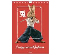 Crazy animal fighters (Wall Calendar 2026 DIN A4 portrait), CALVENDO 12 Month Wall Calendar: 12 funny, crazy, animal karate and kung fu fighters