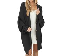 crazy bean Cardigan pour Femme Gilet Femme Long Cardigan sans Boutons Manche Longue Tricoté Cardigans en Maille avec Poches Ouverte Devant Gilet Automne Hiver